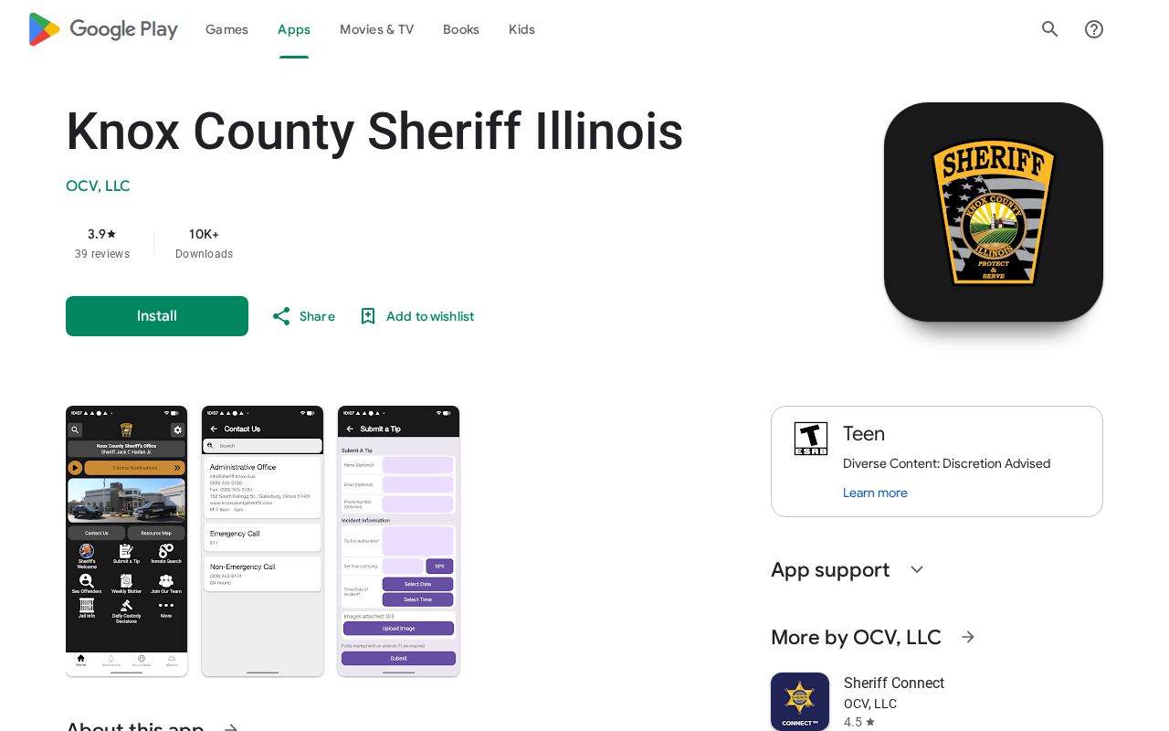 Knox County Sheriff's Office mobile app on Google Play