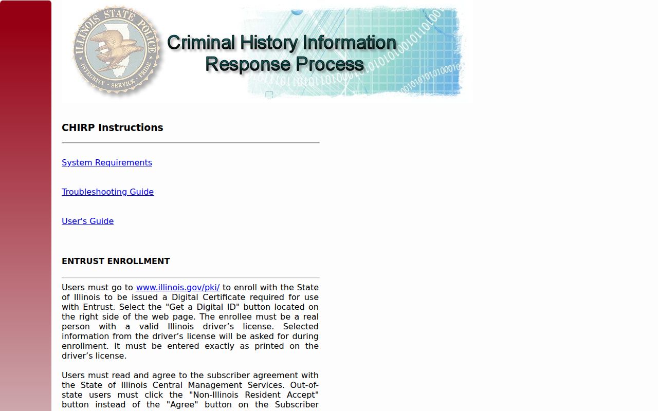 Knox County criminal history search through Illinois CHIRP