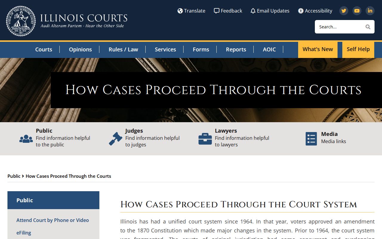 Knox County criminal court case stages from Illinois Courts