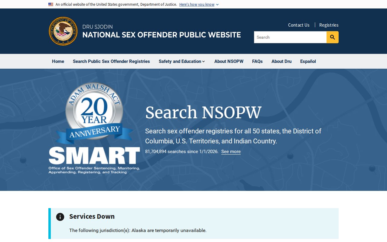 Knox County sex offender search through the national registry resource